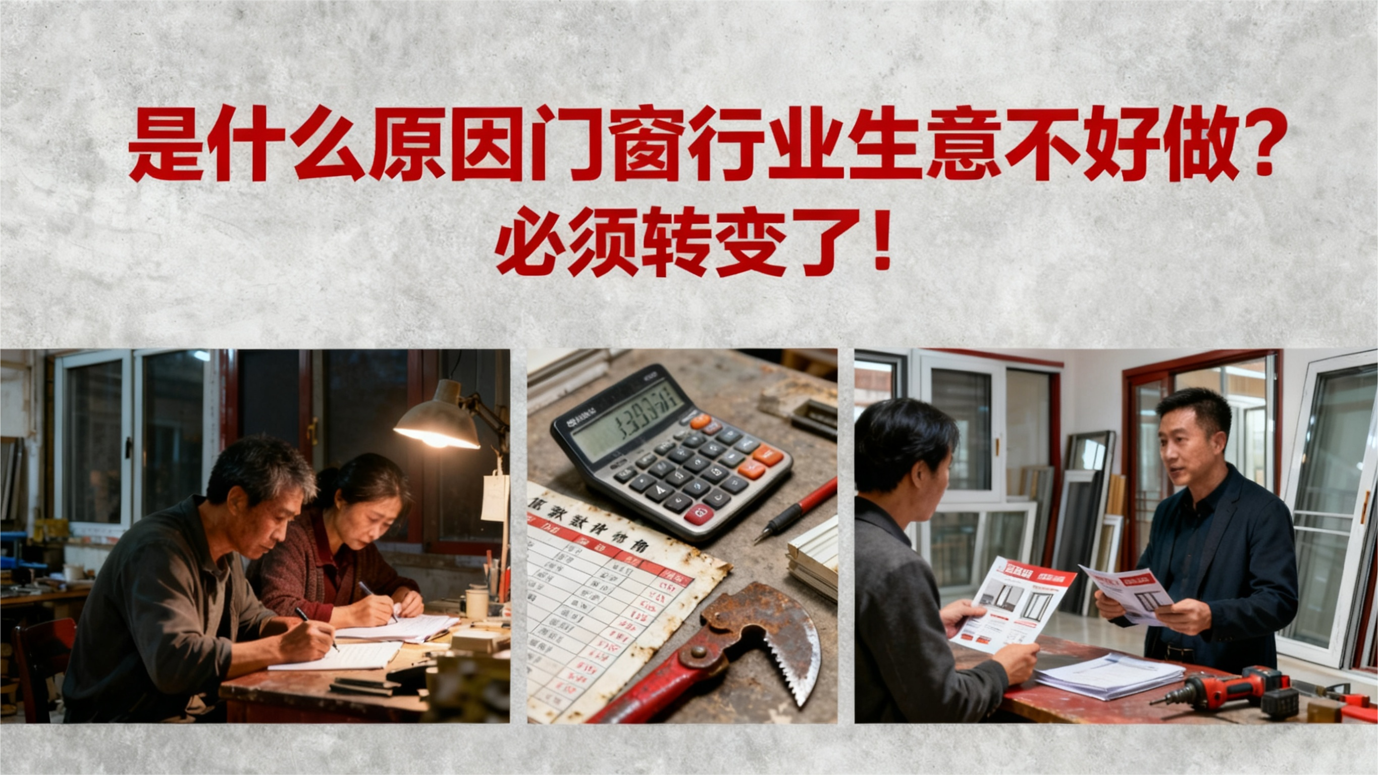 是什么原因門窗行業(yè)生意不好做？&nbsp;必須轉變了！
